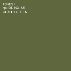 #5F673F - Chalet Green Color Image